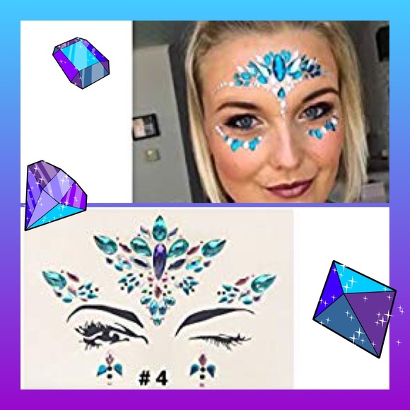 (B) Adhesive Facial Jewels - Picture 6 of 8